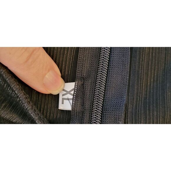 Long Sleeve Ruched Bodycon Glitter Dress Sz XL - Picture 4 of 6